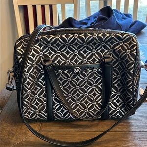 Michael Kors Monogram Black and White Satchel
